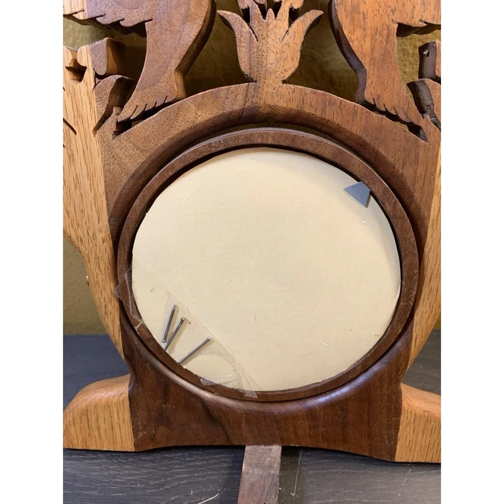 Hand Carved Wooden Frame‎ Window Sill Hummingbirds And Flower